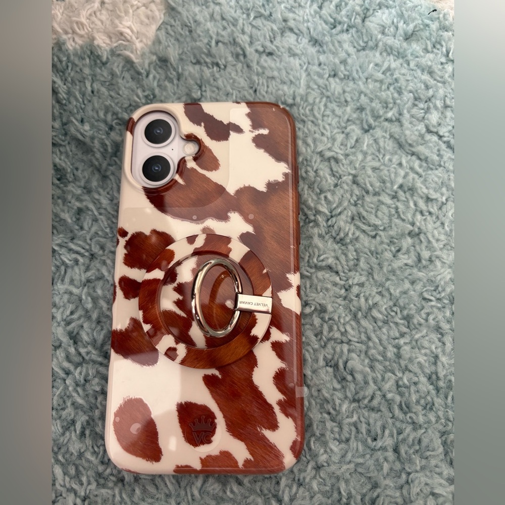 Velvet Caviar Brown and White Cow Print Phone Case